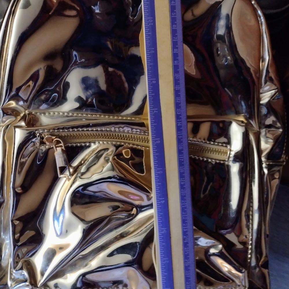 Amazing BACKPACK BAG IN METALLIC  GOLD COLOR UNIQUE
